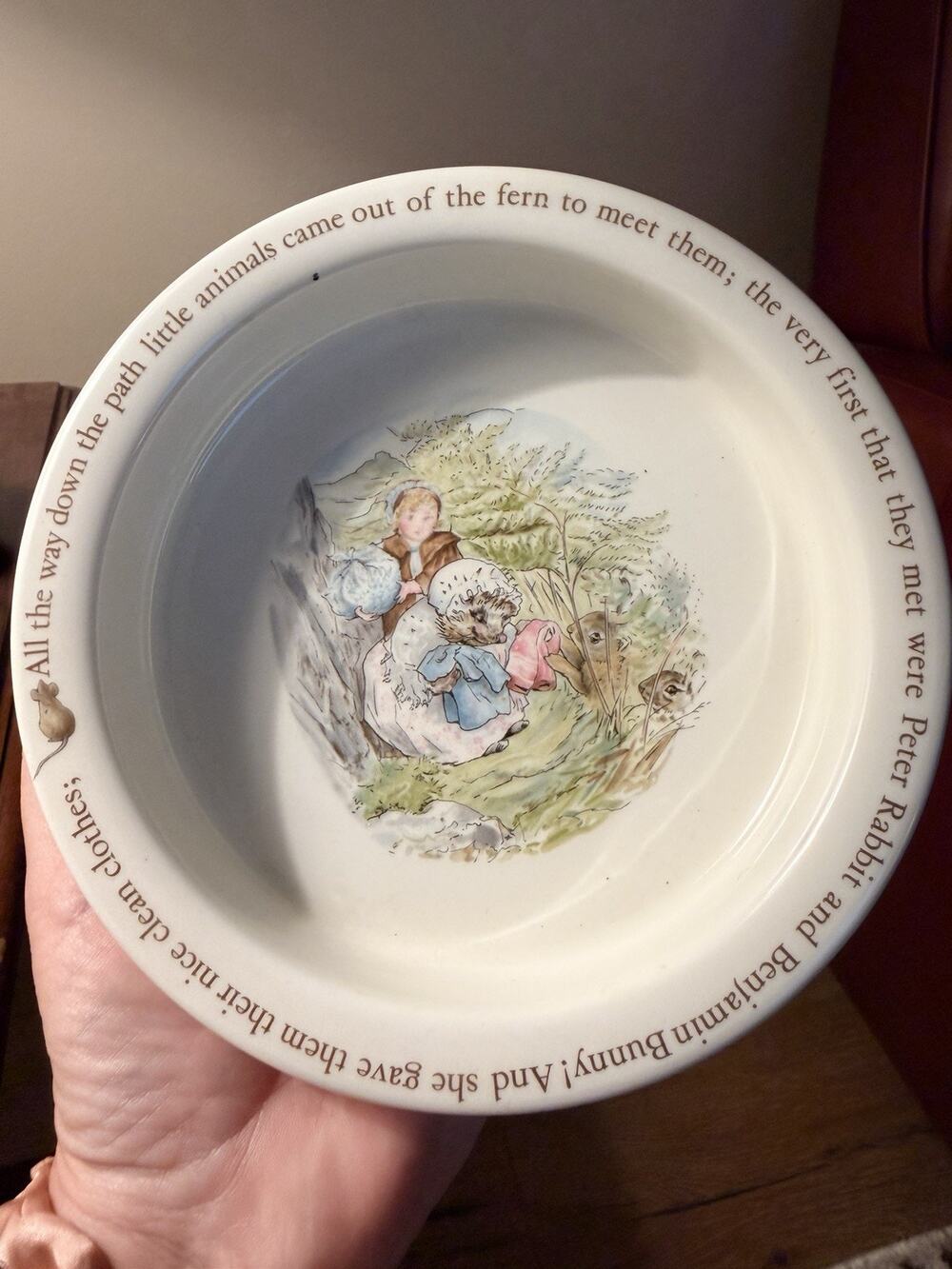 WEDGWOOD Beatrix Potter "MRS.TIGGY-WINKLE" Child’s Bowl Peter rabbit